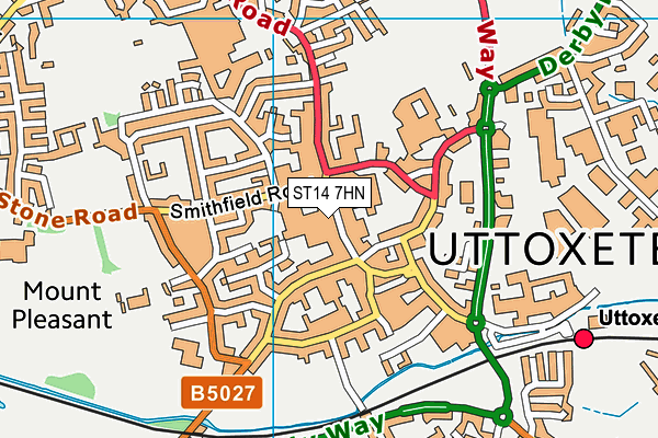 ST14 7HN map - OS VectorMap District (Ordnance Survey) ST14 7HN map - OS VectorMap District (Ordnance Survey)