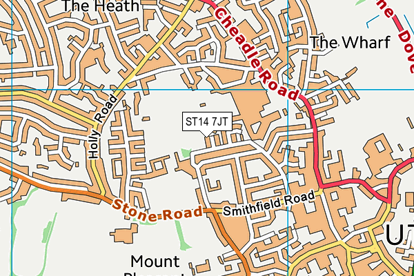 ST14 7JT map - OS VectorMap District (Ordnance Survey) ST14 7JT map - OS VectorMap District (Ordnance Survey)