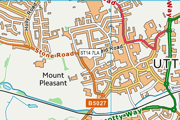 ST14 7LA map - OS VectorMap District (Ordnance Survey) ST14 7LA map - OS VectorMap District (Ordnance Survey)