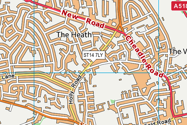ST14 7LY map - OS VectorMap District (Ordnance Survey) ST14 7LY map - OS VectorMap District (Ordnance Survey)