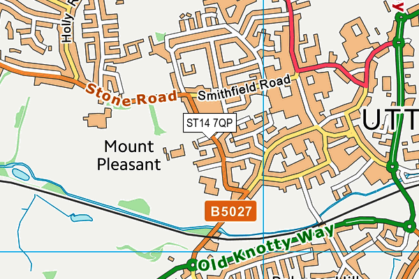 ST14 7QP map - OS VectorMap District (Ordnance Survey) ST14 7QP map - OS VectorMap District (Ordnance Survey)