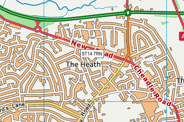 ST14 7RN map - OS VectorMap District (Ordnance Survey) ST14 7RN map - OS VectorMap District (Ordnance Survey)