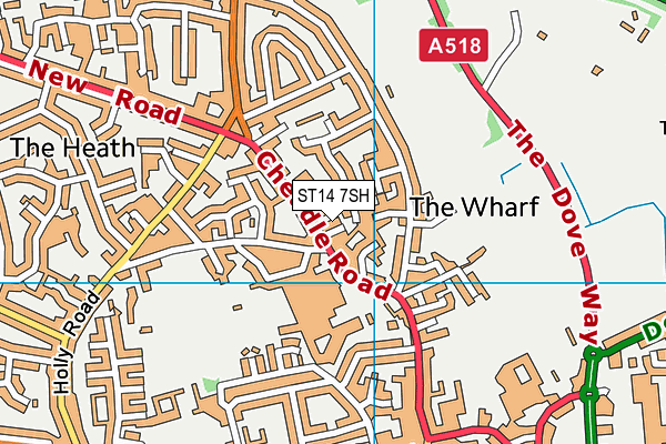 ST14 7SH map - OS VectorMap District (Ordnance Survey)