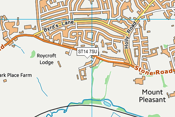 ST14 7SU map - OS VectorMap District (Ordnance Survey) ST14 7SU map - OS VectorMap District (Ordnance Survey)
