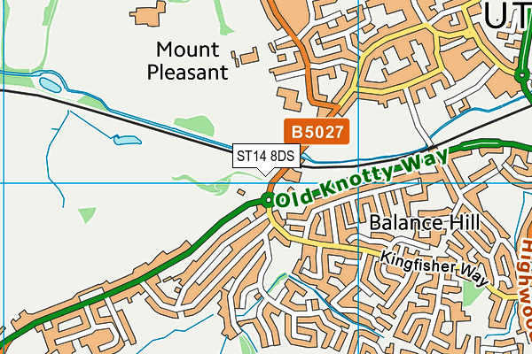 ST14 8DS map - OS VectorMap District (Ordnance Survey) ST14 8DS map - OS VectorMap District (Ordnance Survey)