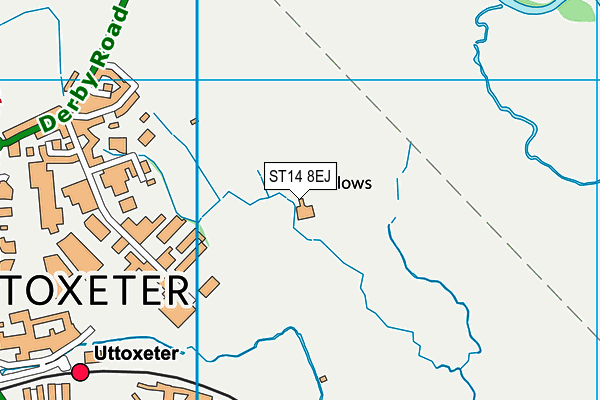 ST14 8EJ map - OS VectorMap District (Ordnance Survey) ST14 8EJ map - OS VectorMap District (Ordnance Survey)