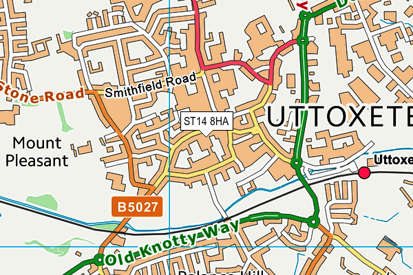 ST14 8HA map - OS VectorMap District (Ordnance Survey) ST14 8HA map - OS VectorMap District (Ordnance Survey)