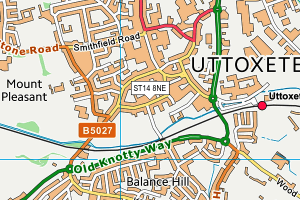 ST14 8NE map - OS VectorMap District (Ordnance Survey) ST14 8NE map - OS VectorMap District (Ordnance Survey)