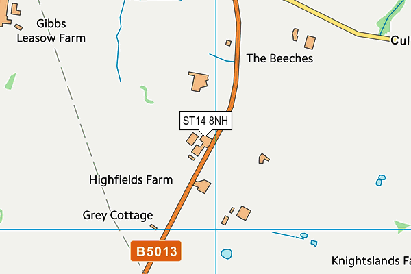 ST14 8NH map - OS VectorMap District (Ordnance Survey) ST14 8NH map - OS VectorMap District (Ordnance Survey)