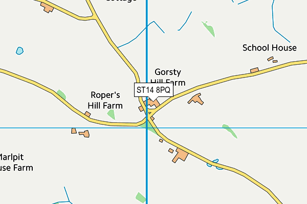 ST14 8PQ map - OS VectorMap District (Ordnance Survey) ST14 8PQ map - OS VectorMap District (Ordnance Survey)