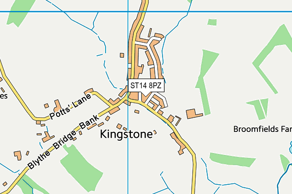 ST14 8PZ map - OS VectorMap District (Ordnance Survey) ST14 8PZ map - OS VectorMap District (Ordnance Survey)