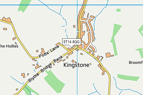 ST14 8QG map - OS VectorMap District (Ordnance Survey)