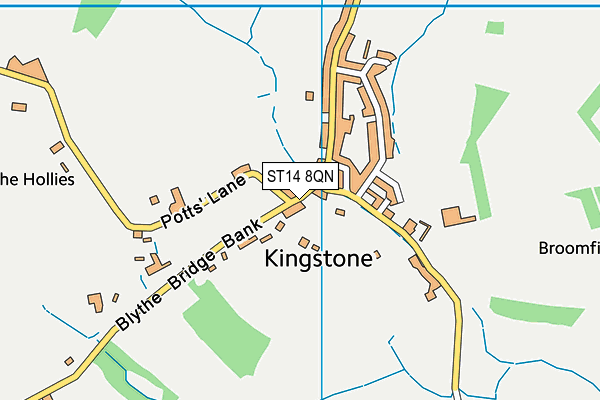 ST14 8QN map - OS VectorMap District (Ordnance Survey)