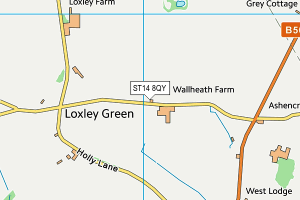 ST14 8QY map - OS VectorMap District (Ordnance Survey) ST14 8QY map - OS VectorMap District (Ordnance Survey)