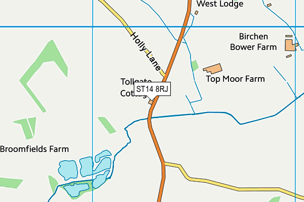 ST14 8RJ map - OS VectorMap District (Ordnance Survey) ST14 8RJ map - OS VectorMap District (Ordnance Survey)