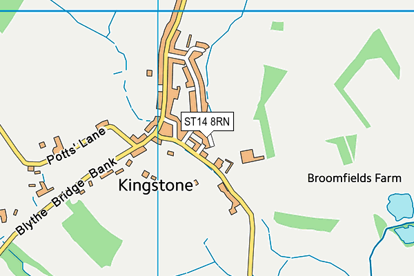 ST14 8RN map - OS VectorMap District (Ordnance Survey) ST14 8RN map - OS VectorMap District (Ordnance Survey)