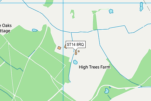 ST14 8RQ map - OS VectorMap District (Ordnance Survey) ST14 8RQ map - OS VectorMap District (Ordnance Survey)