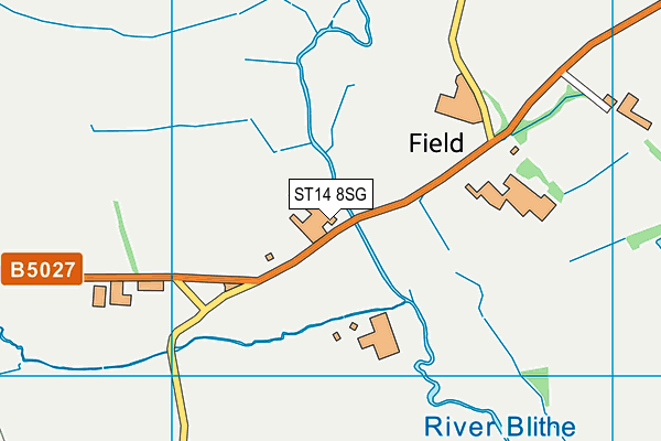 ST14 8SG map - OS VectorMap District (Ordnance Survey) ST14 8SG map - OS VectorMap District (Ordnance Survey)