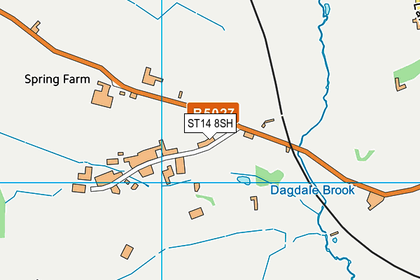 ST14 8SH map - OS VectorMap District (Ordnance Survey) ST14 8SH map - OS VectorMap District (Ordnance Survey)