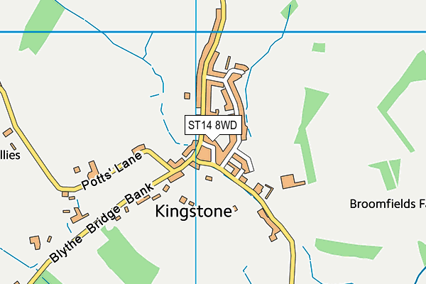 ST14 8WD map - OS VectorMap District (Ordnance Survey) ST14 8WD map - OS VectorMap District (Ordnance Survey)