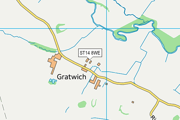 ST14 8WE map - OS VectorMap District (Ordnance Survey) ST14 8WE map - OS VectorMap District (Ordnance Survey)