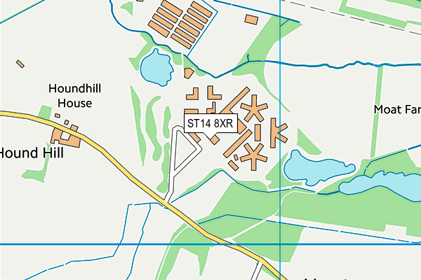 ST14 8XR map - OS VectorMap District (Ordnance Survey) ST14 8XR map - OS VectorMap District (Ordnance Survey)