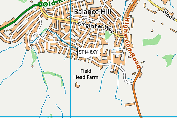 ST14 8XY map - OS VectorMap District (Ordnance Survey) ST14 8XY map - OS VectorMap District (Ordnance Survey)