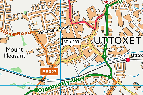 ST14 9BR map - OS VectorMap District (Ordnance Survey) ST14 9BR map - OS VectorMap District (Ordnance Survey)