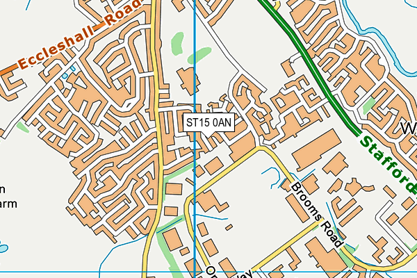 ST15 0AN map - OS VectorMap District (Ordnance Survey) ST15 0AN map - OS VectorMap District (Ordnance Survey)