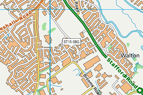 ST15 0BG map - OS VectorMap District (Ordnance Survey) ST15 0BG map - OS VectorMap District (Ordnance Survey)