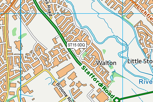 ST15 0DQ map - OS VectorMap District (Ordnance Survey) ST15 0DQ map - OS VectorMap District (Ordnance Survey)