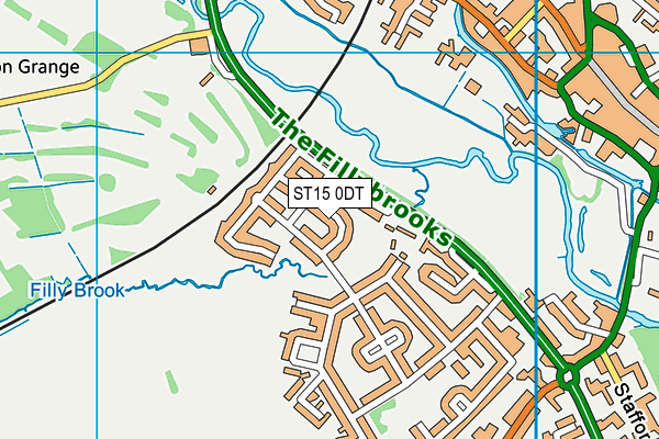ST15 0DT map - OS VectorMap District (Ordnance Survey) ST15 0DT map - OS VectorMap District (Ordnance Survey)