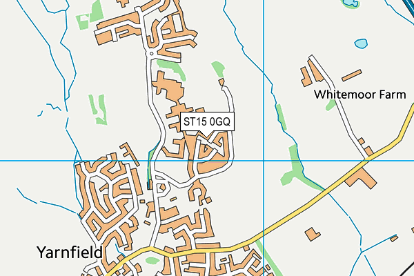 ST15 0GQ map - OS VectorMap District (Ordnance Survey) ST15 0GQ map - OS VectorMap District (Ordnance Survey)