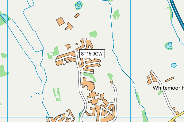 ST15 0GW map - OS VectorMap District (Ordnance Survey) ST15 0GW map - OS VectorMap District (Ordnance Survey)