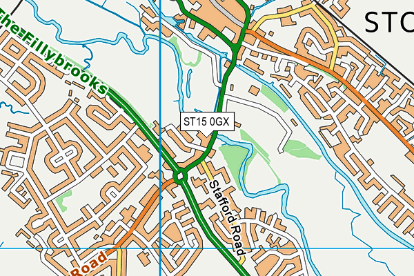 ST15 0GX map - OS VectorMap District (Ordnance Survey) ST15 0GX map - OS VectorMap District (Ordnance Survey)