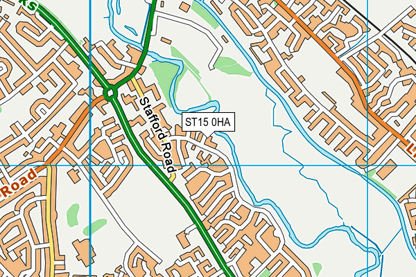 ST15 0HA map - OS VectorMap District (Ordnance Survey) ST15 0HA map - OS VectorMap District (Ordnance Survey)