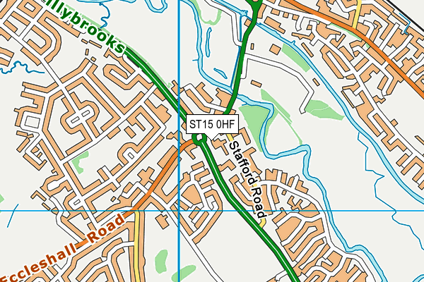 ST15 0HF map - OS VectorMap District (Ordnance Survey) ST15 0HF map - OS VectorMap District (Ordnance Survey)