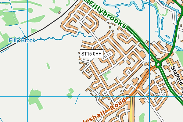 ST15 0HH map - OS VectorMap District (Ordnance Survey) ST15 0HH map - OS VectorMap District (Ordnance Survey)
