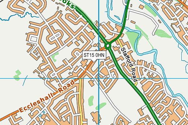 ST15 0HN map - OS VectorMap District (Ordnance Survey) ST15 0HN map - OS VectorMap District (Ordnance Survey)