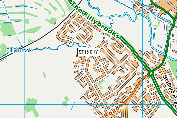 ST15 0HY map - OS VectorMap District (Ordnance Survey) ST15 0HY map - OS VectorMap District (Ordnance Survey)