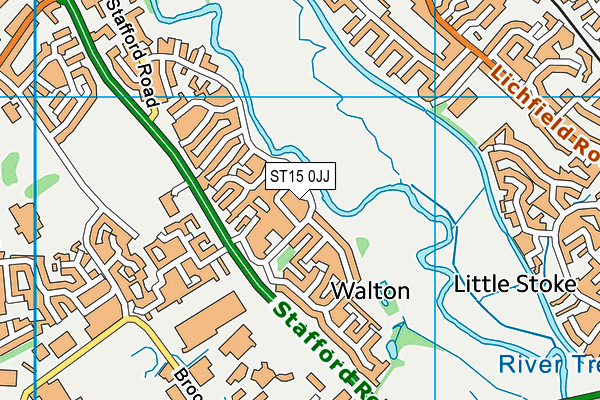 ST15 0JJ map - OS VectorMap District (Ordnance Survey) ST15 0JJ map - OS VectorMap District (Ordnance Survey)