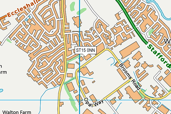 ST15 0NN map - OS VectorMap District (Ordnance Survey) ST15 0NN map - OS VectorMap District (Ordnance Survey)