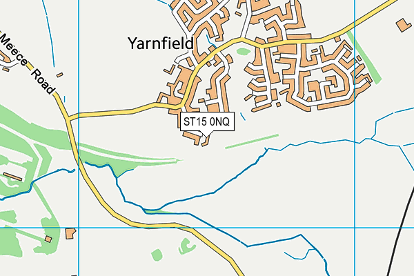 ST15 0NQ map - OS VectorMap District (Ordnance Survey) ST15 0NQ map - OS VectorMap District (Ordnance Survey)
