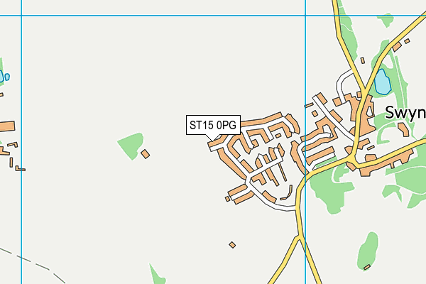 ST15 0PG map - OS VectorMap District (Ordnance Survey) ST15 0PG map - OS VectorMap District (Ordnance Survey)