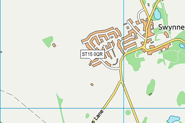 ST15 0QR map - OS VectorMap District (Ordnance Survey)