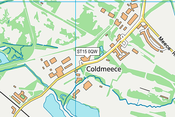 ST15 0QW map - OS VectorMap District (Ordnance Survey) ST15 0QW map - OS VectorMap District (Ordnance Survey)