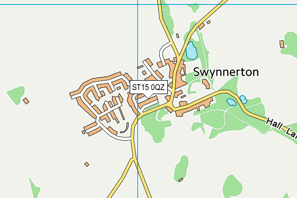ST15 0QZ map - OS VectorMap District (Ordnance Survey) ST15 0QZ map - OS VectorMap District (Ordnance Survey)
