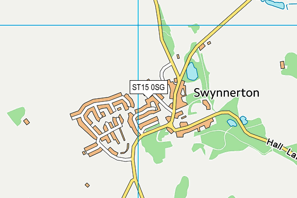 ST15 0SG map - OS VectorMap District (Ordnance Survey) ST15 0SG map - OS VectorMap District (Ordnance Survey)