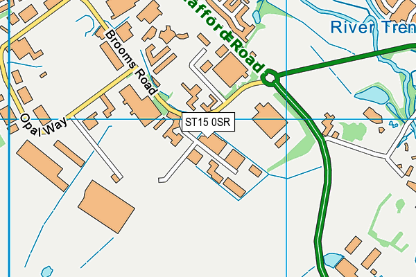 ST15 0SR map - OS VectorMap District (Ordnance Survey) ST15 0SR map - OS VectorMap District (Ordnance Survey)