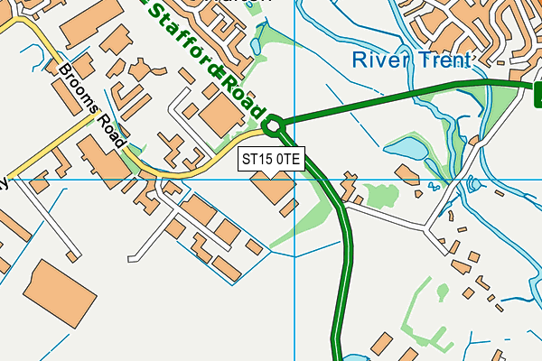 ST15 0TE map - OS VectorMap District (Ordnance Survey) ST15 0TE map - OS VectorMap District (Ordnance Survey)